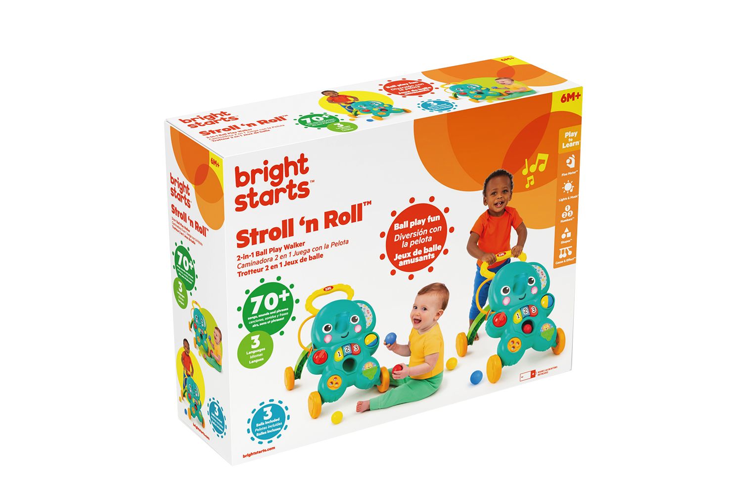 BS STROLL 'N ROLL 2-IN-1 BALL PLAY WALKER