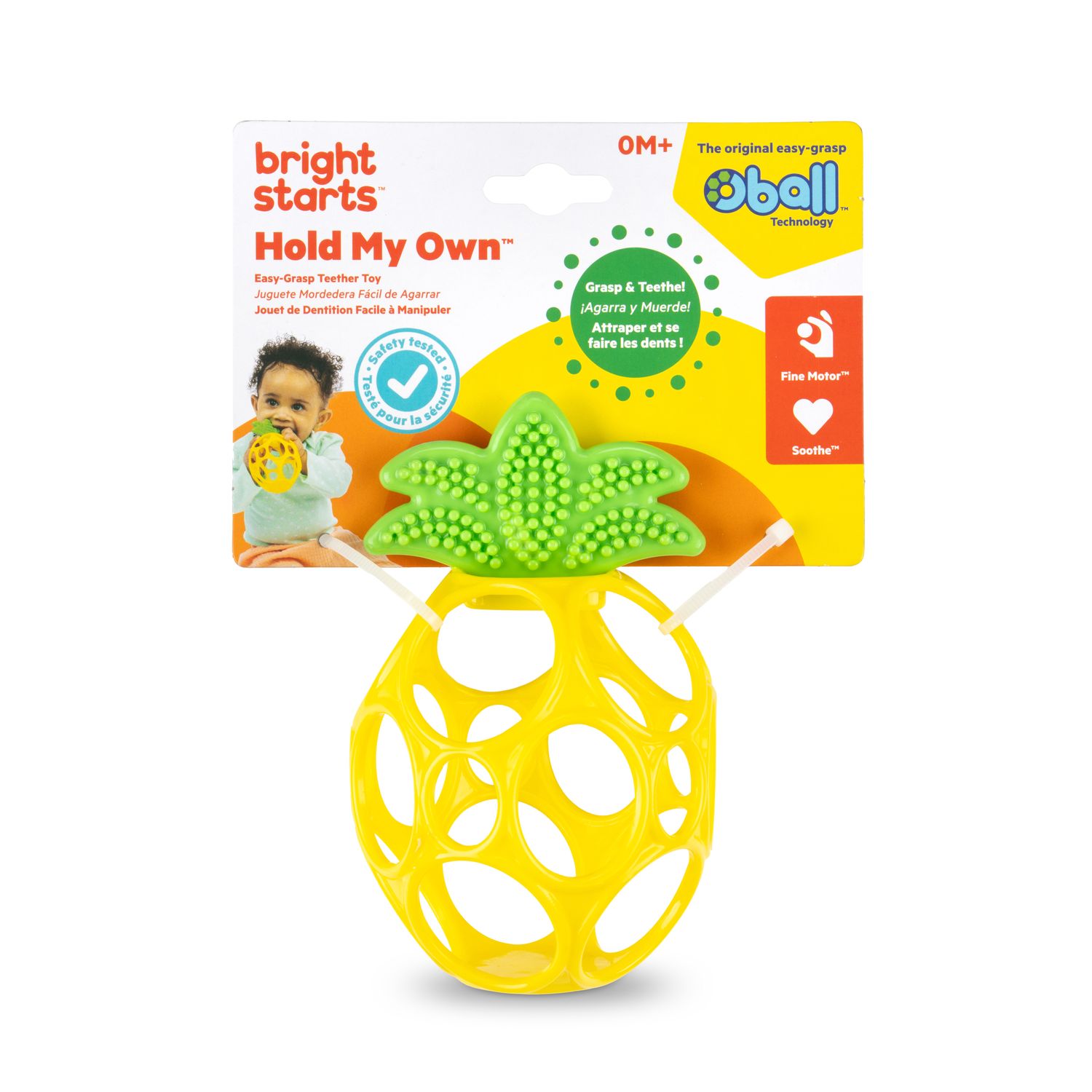 BS HOLD MY OWN™ EASY-GRASP TEETHER TOY – PINEAPPLE