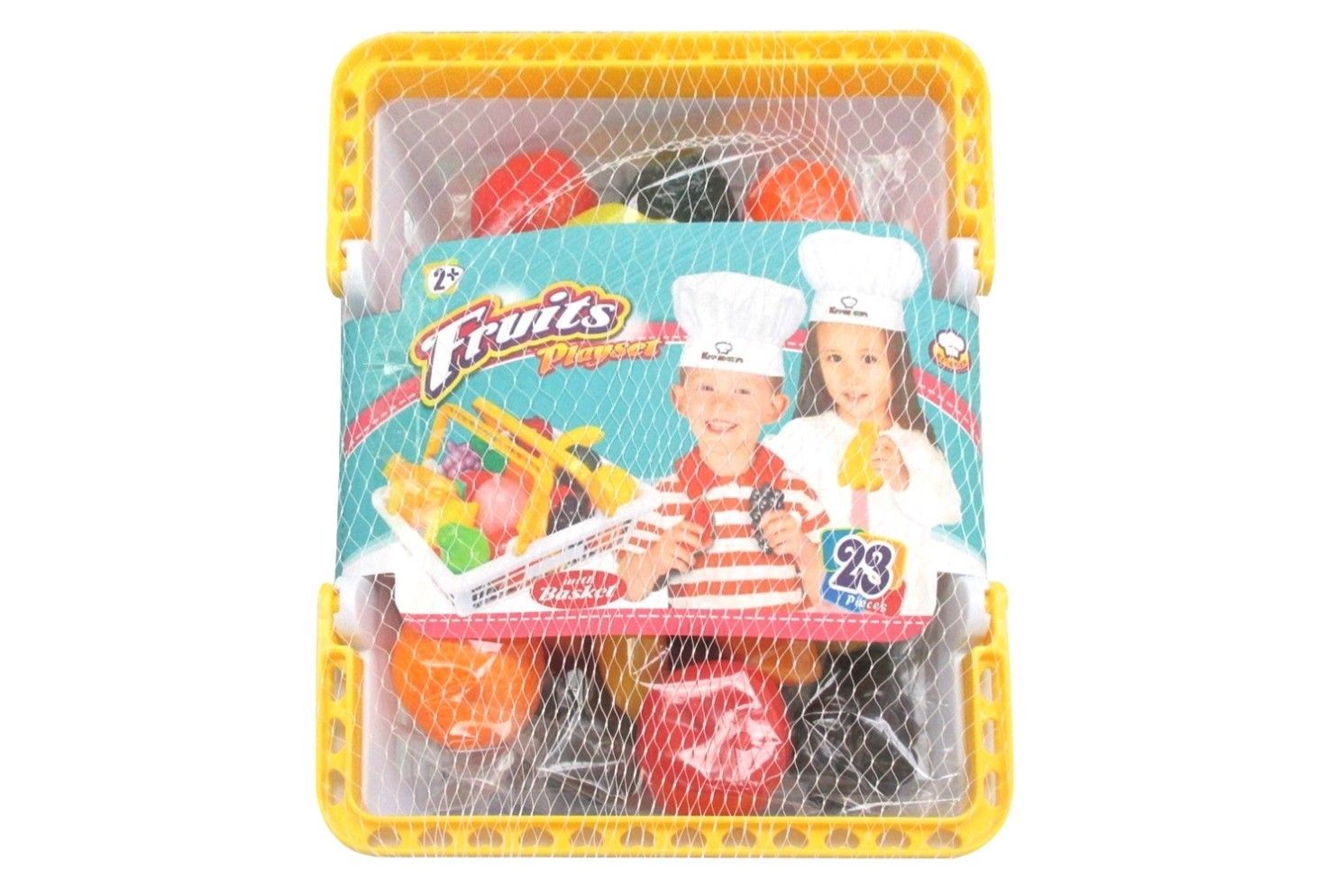 FRUITS PLAYSET IN BASKET 23 PCE