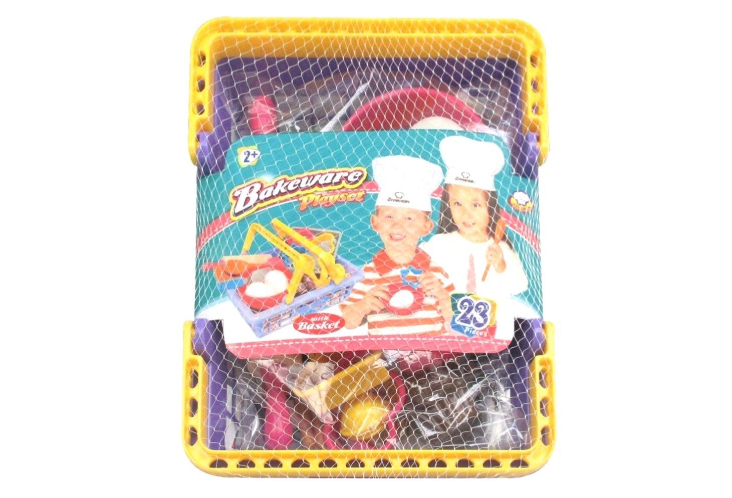BAKEWARE PLAYSET IN BASKET 23 PCE