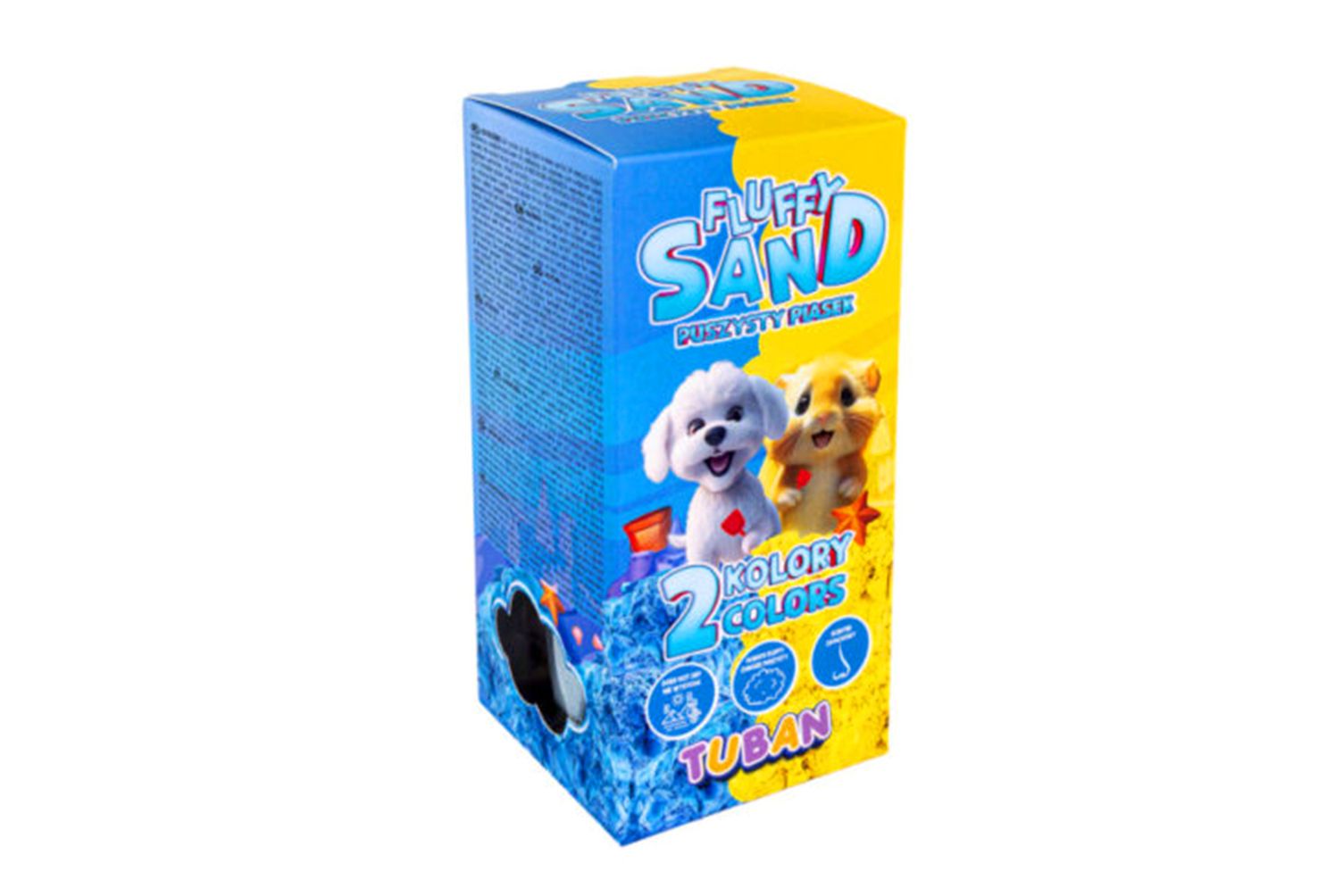 TUBAN SET FLUFFY SAND - BLUE &amp; YELLOW 2 X 70 G