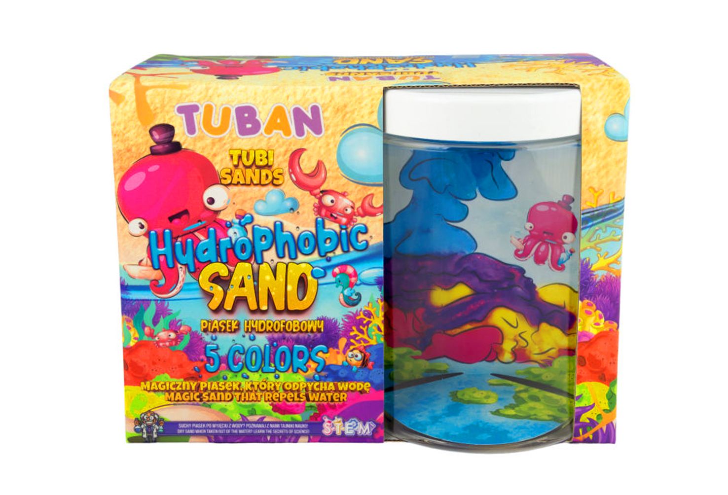 TUBAN HYDROPHOBIC SAND SET – 5 COLORS WITH AQUARIUM