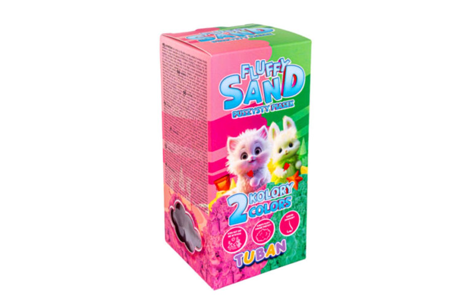 TUBAN SET FLUFFY SAND - PINK &amp; GREEN 2 X 70 G