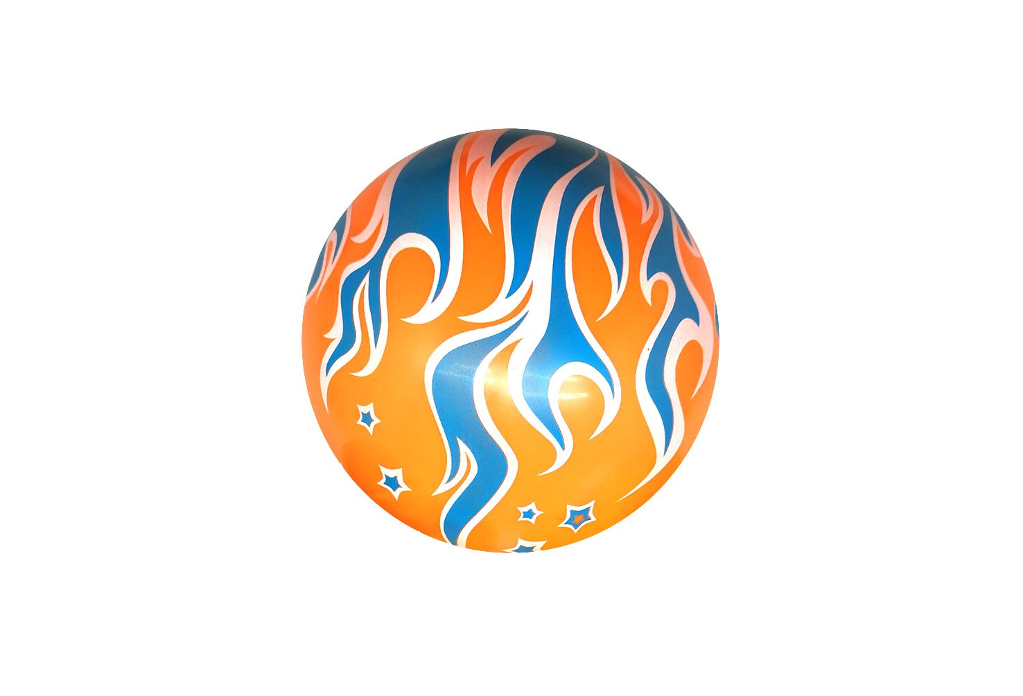 WELSTAR - BALL FLAME PRINT 8.5 INCH DEFLATED IN POLYBAG