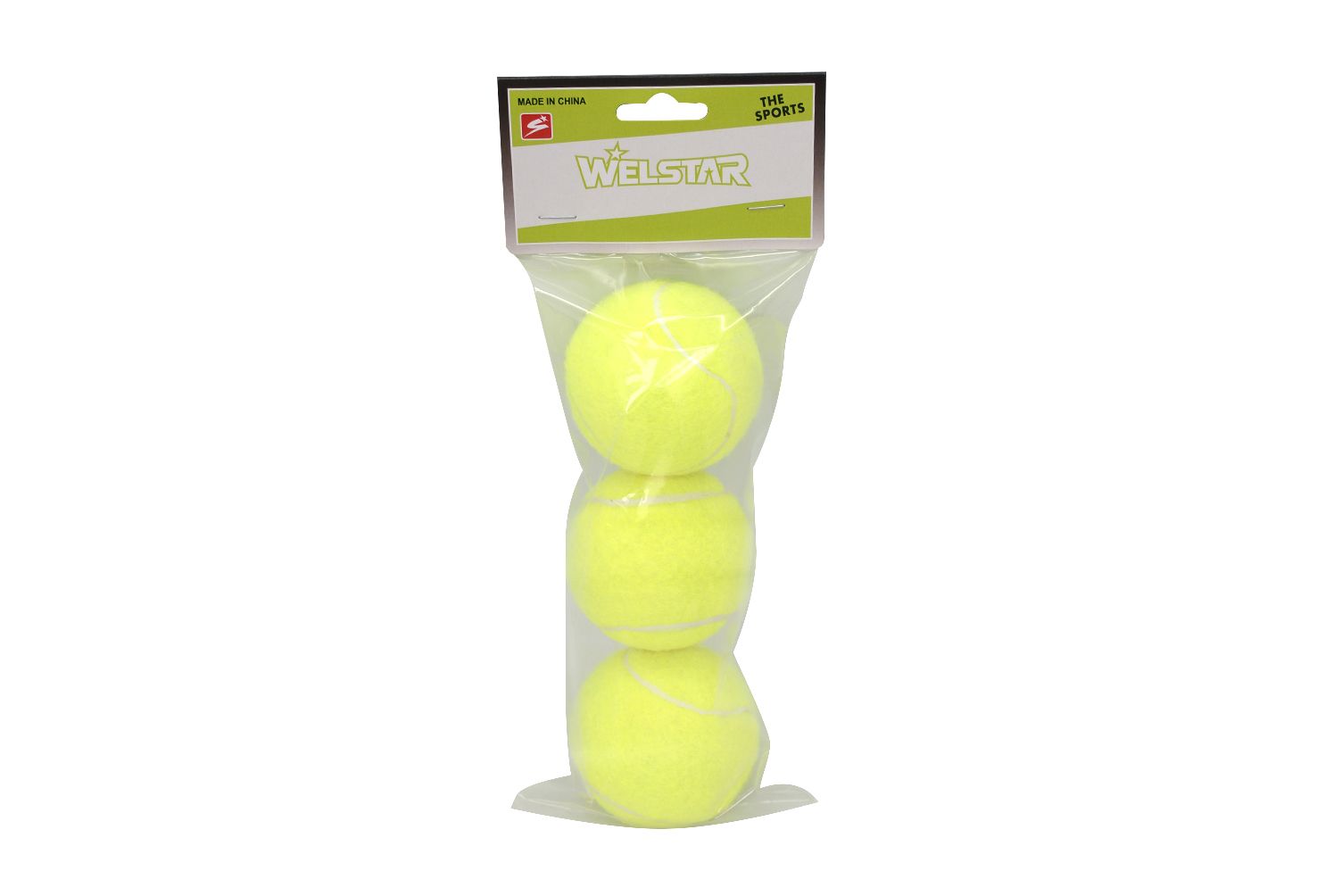 WELSATR - TENNIS BALL 3PCE SET DEFLATED IN POLYBAG