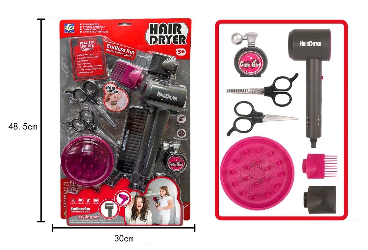 BO HAIR DRYER SET IN B/C SCISSORS