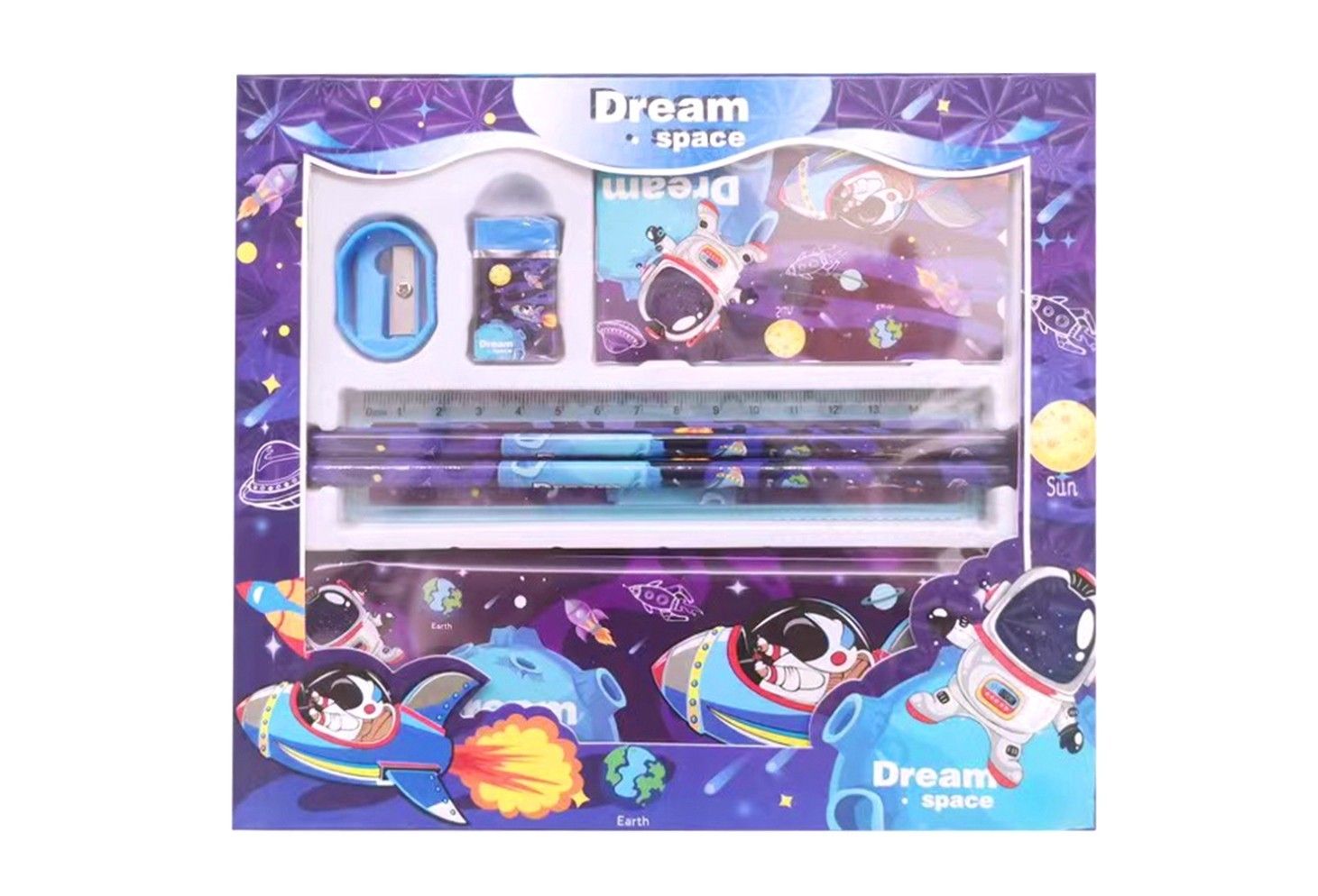 SPACE STATIONERY SET IN BOX SMALL