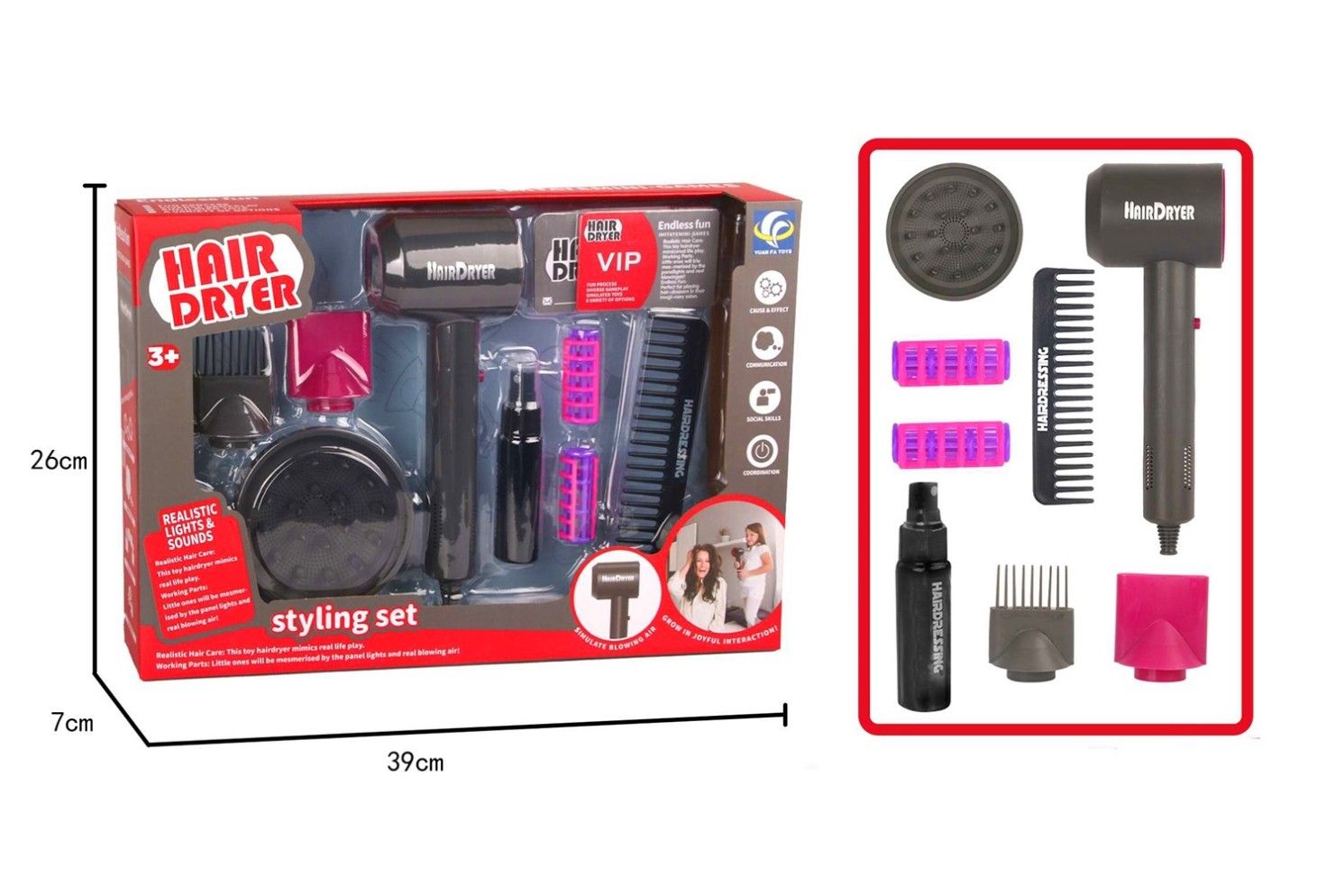 BO HAIR DRYER SET W/SPARY