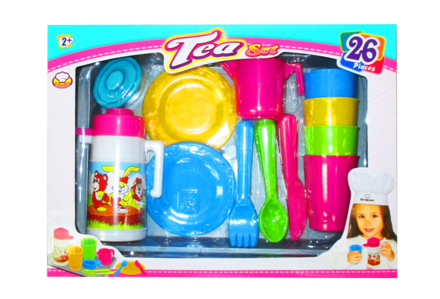COLOURFUL TEA SET 26 PCS