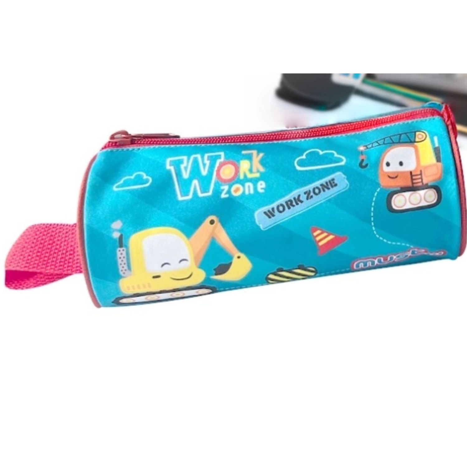 MUST PENCIL CASE CONSTRUCTION CARS