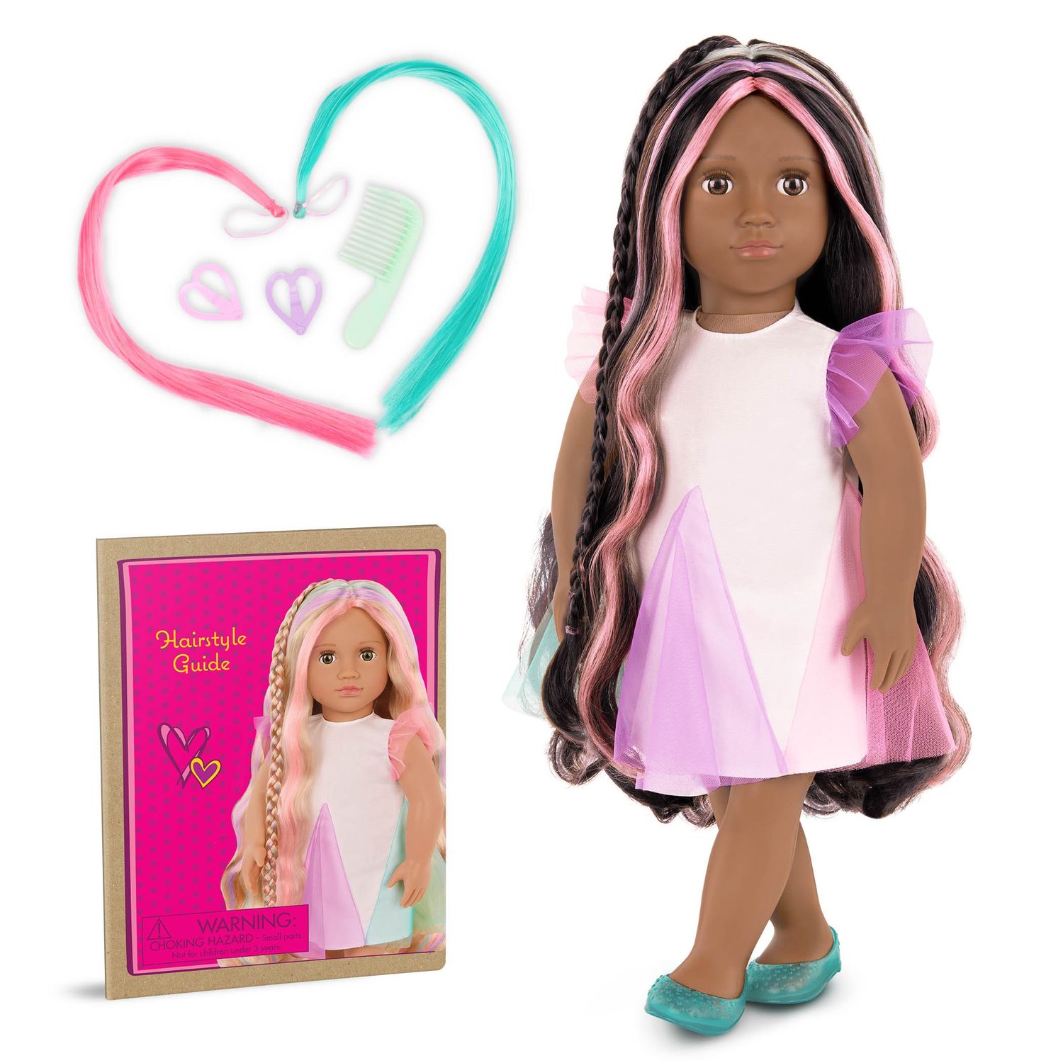 OG HAIRPLAY DOLL TASHA 18INCH RAINBOW COLOUR HAIR