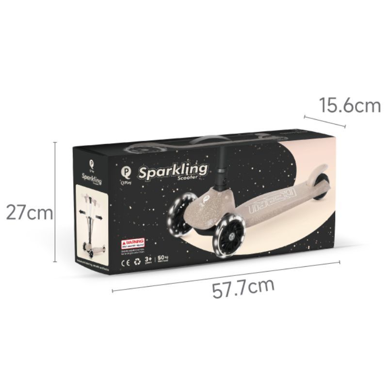 QPLAY SPARKLING SCOOTER NUDE PINK