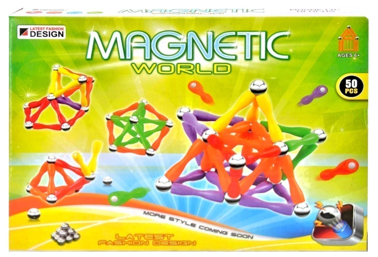 MAGNETIC STICKS &amp; BALLS 50 PCS