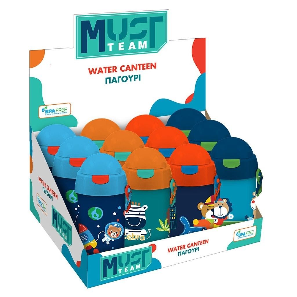 MUST CANTEEN W STRAW BOYS 500ML PP 12 DISPL 4 DES