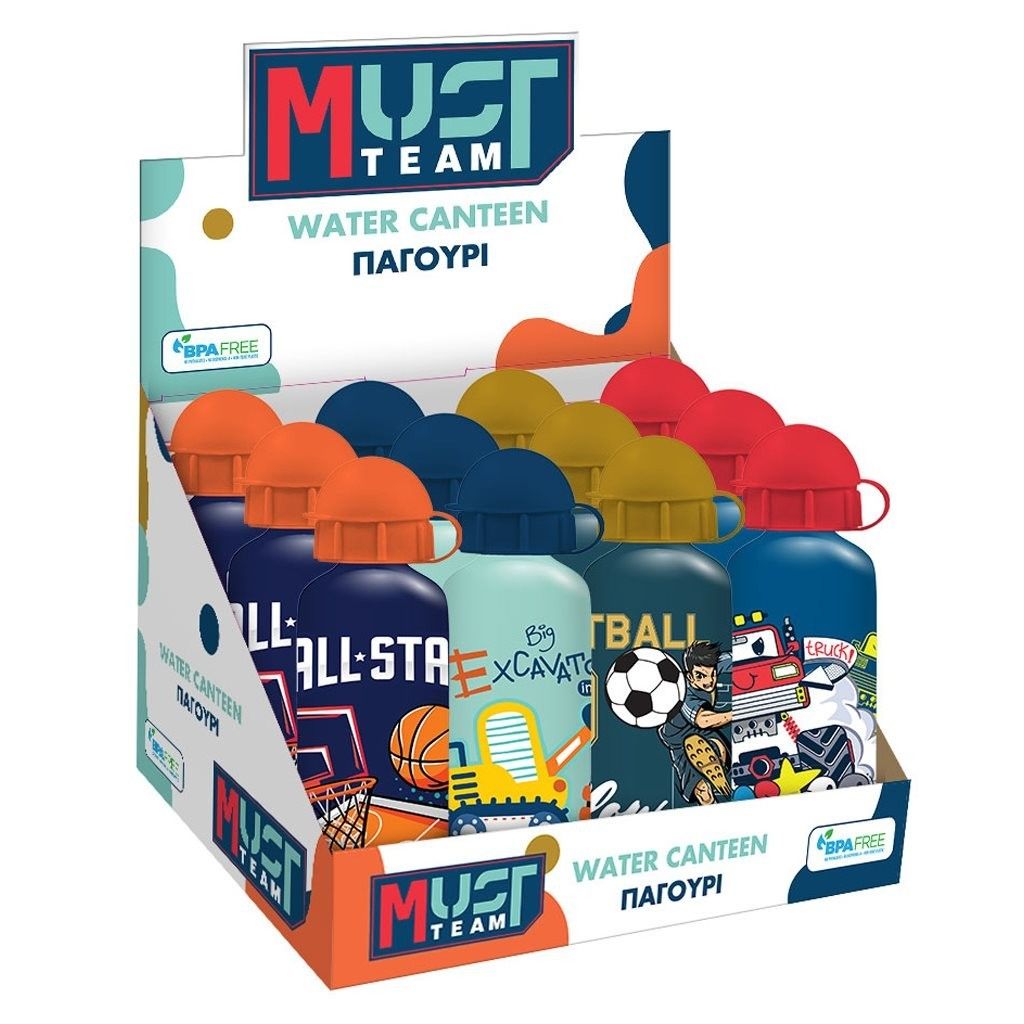 MUST CANTEEN BOYS 500ML ALUMIN 12 DISPL 4 DES
