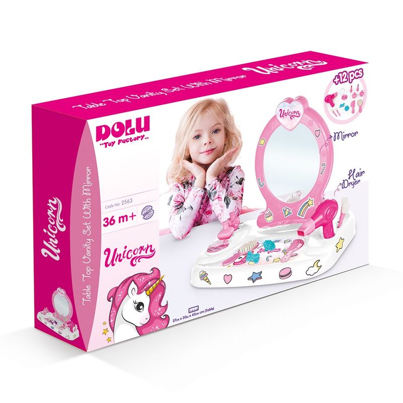 Table Top Vanity Set With Mirror
