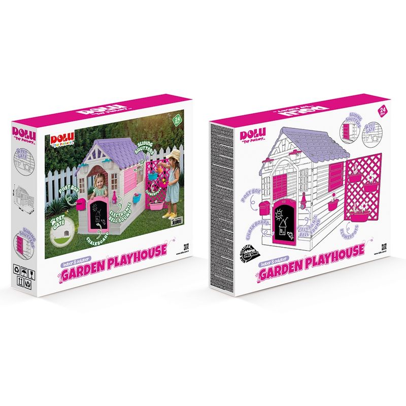Garden Playhouse Pink With Fence