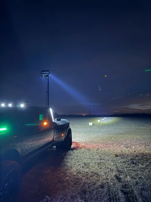 12 Foot Single Truck Bed Mounted Light Tower 23,200 Lumens