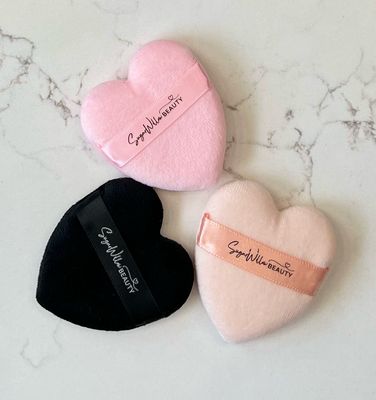 Heart-Shaped Powder Puff