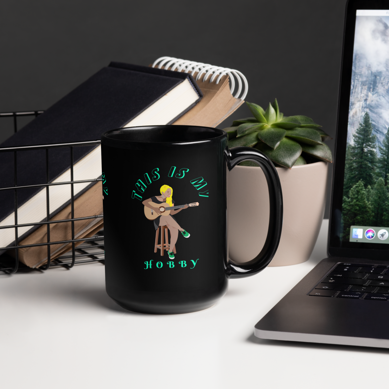 Guitarist Black Glossy Mug