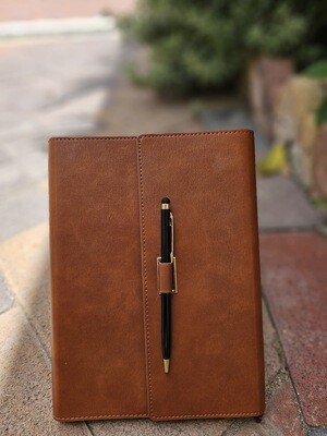Luxury Ringbinder Journal w/ Pen - Tan