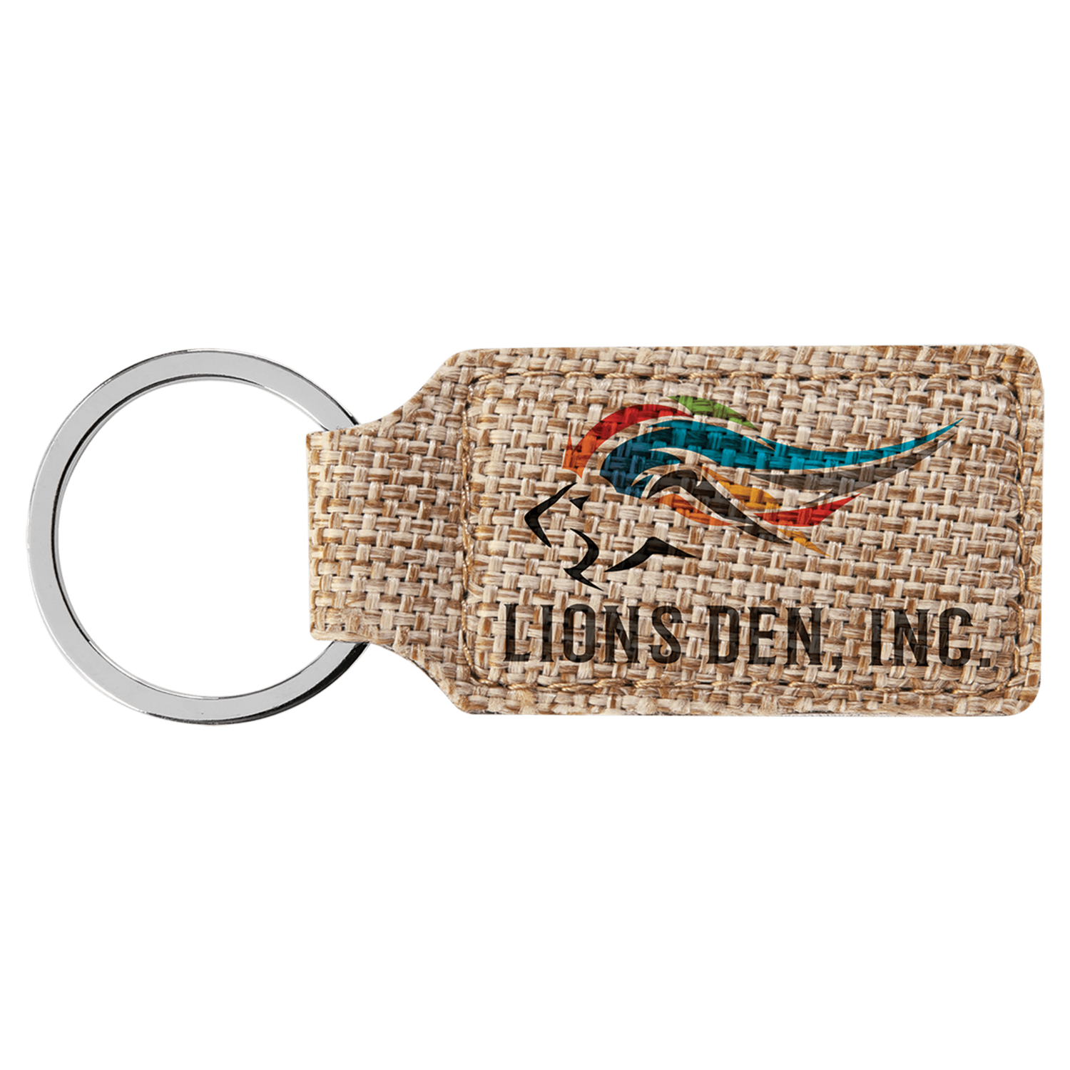 Burlap Keyring