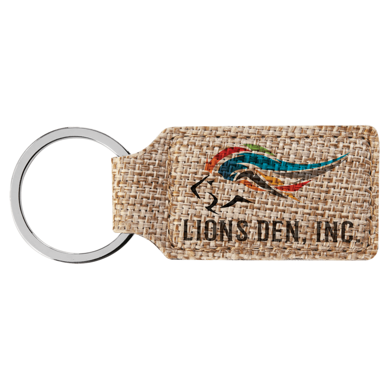 Burlap Keyring