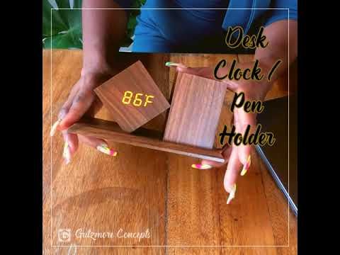 Desktop Clock/Pen Holder