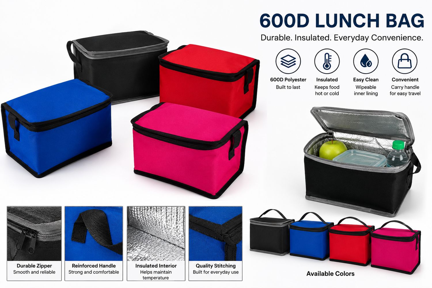 600D Strong Lunch Bag