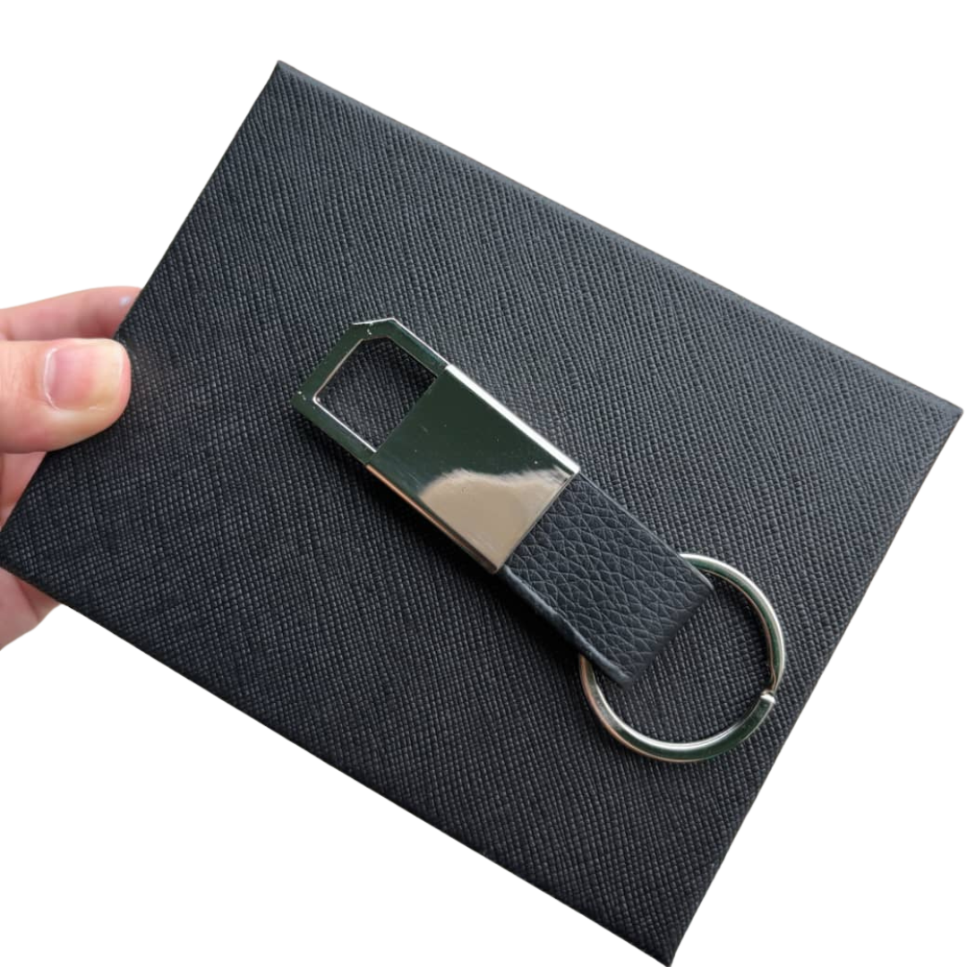 Metal PU Keyring