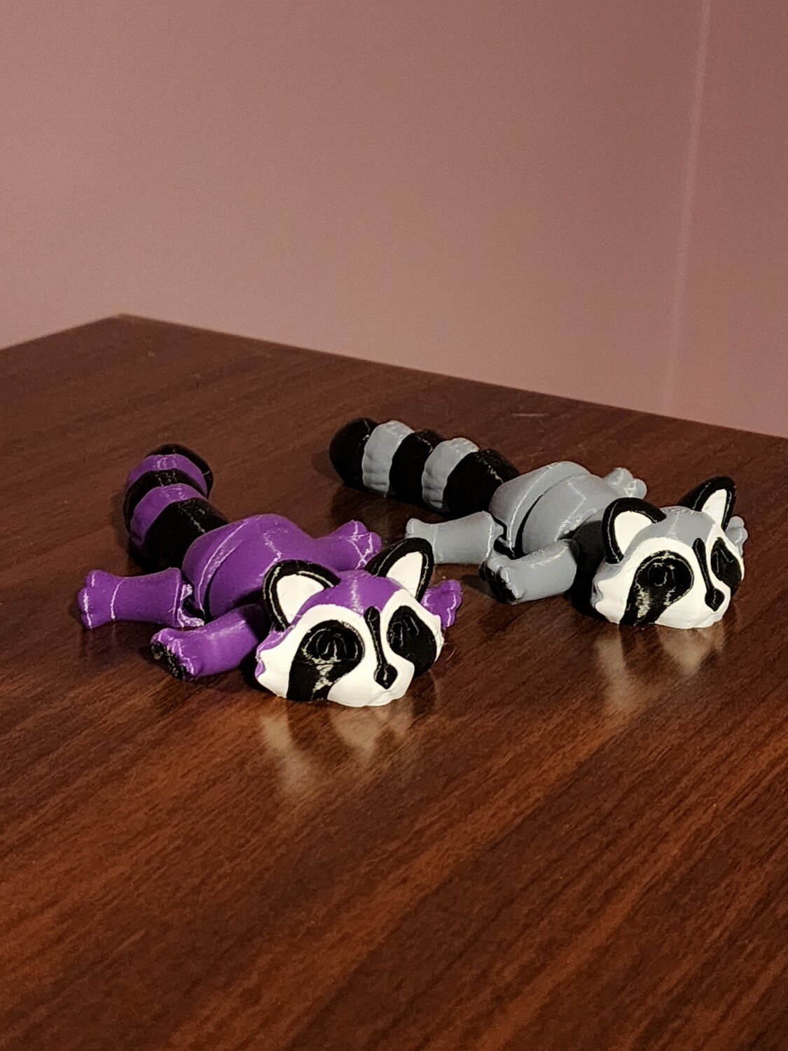 Rocko and Rockette the flexi Raccoons