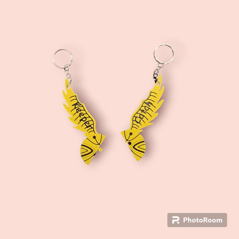 Golden snitch couples keychains