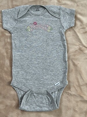 Princess embroidered onsie
