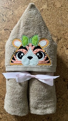 Girl Tiger Hooded Bath Towel