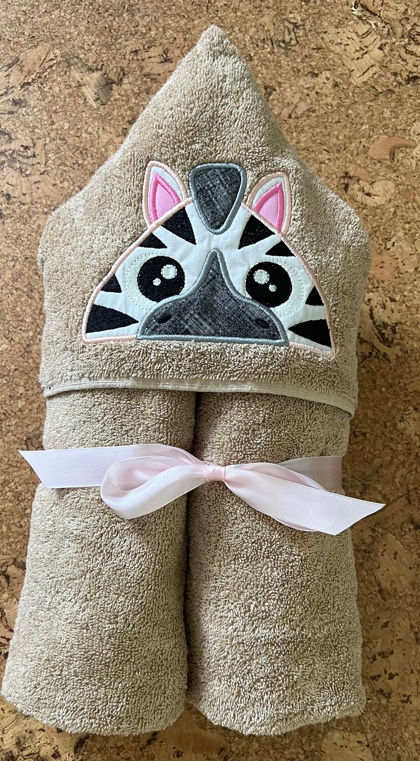 Boy Zebra Hooded Bath Towel