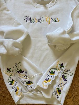 Mardi Gras Side Split Sweatshirt
