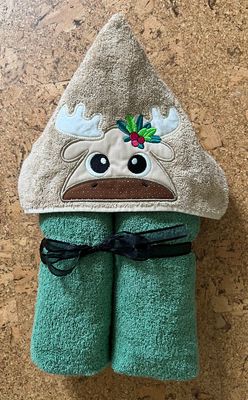 Forest Moose Hooded Bath Towel