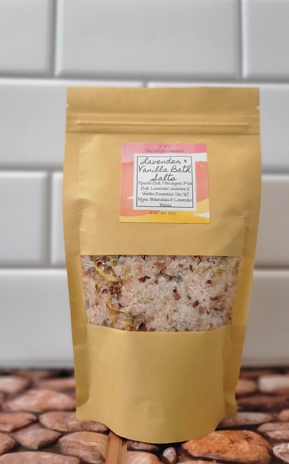 Lavender &amp; Vanilla Bath Salts W/ Epsom Salt