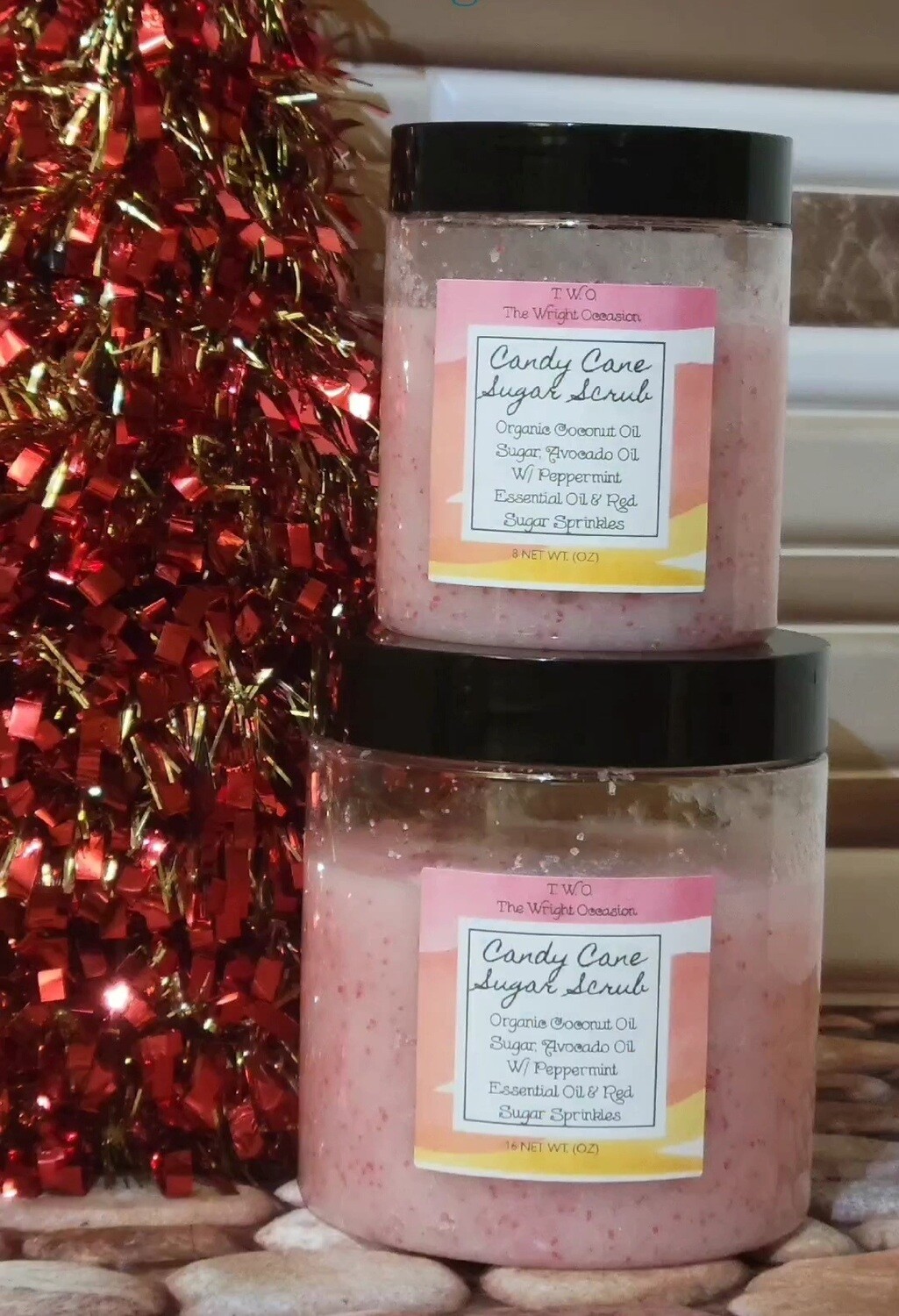 Candy Cane Sugar Scrub 8oz