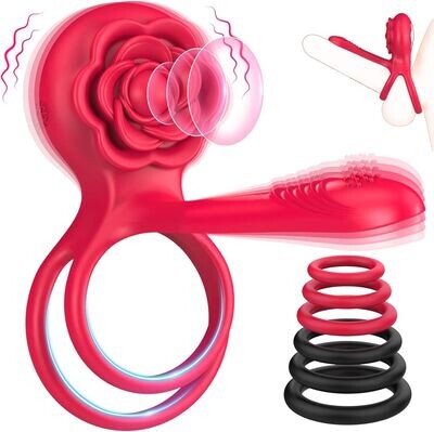 Double Penis Rings Adult Rose Toy