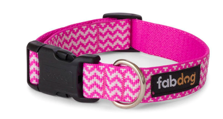 FabDog Collar - Pink Chevron