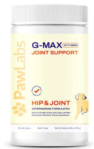 Paw Labs G-Max w/ MSM Joint Support - 60 Chews - Gently Expired