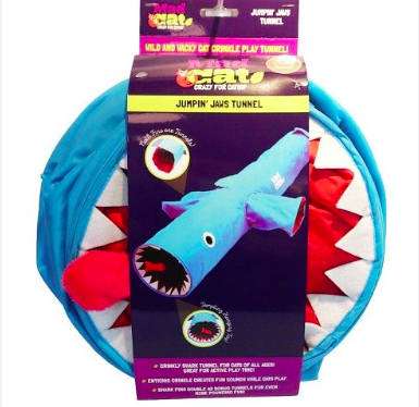 Mad Cat Jumpin Jaws Shark 38&quot; Tunnel Cat Toy