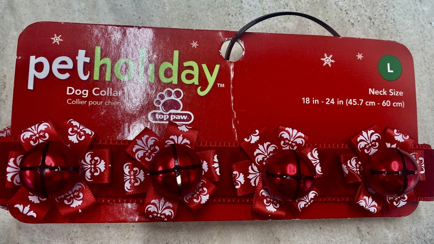 Red Jingle Bell Pet Collar - Large
