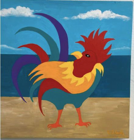 Rooster at Pinney&#39;s Beach
