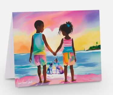 Nevis Animal Speak Greeting Cards "Watercolor Beach Series" Nevis Animal Speak Greeting Cards "Watercolor Beach Series"