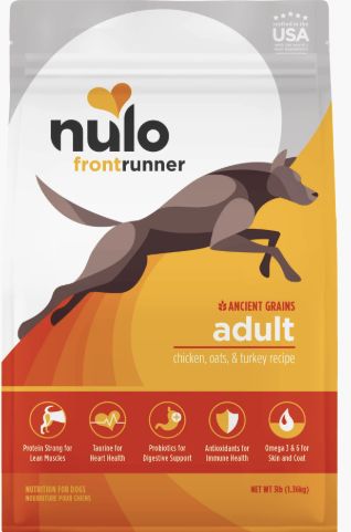 Nulo Frontrunner Adult- Chicken, Oats, Turkey -23 lbs Nulo Frontrunner Adult- Chicken, Oats, Turkey -23 lbs