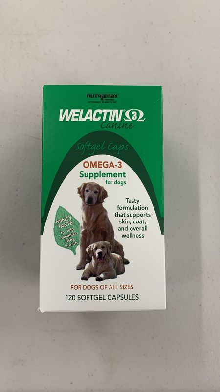 Nutramax Omega 3 Supplement for Dogs - 120 softgel capsules