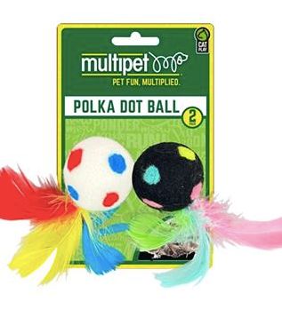 Multipet Polka Dot Balls - 2 pack