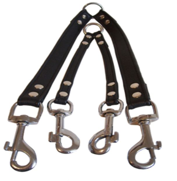 Angel Leather Coupler - 2 Dog Angel Leather Coupler - 2 Dog